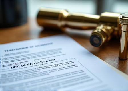 Professioneel juridisch document bij een telescoop